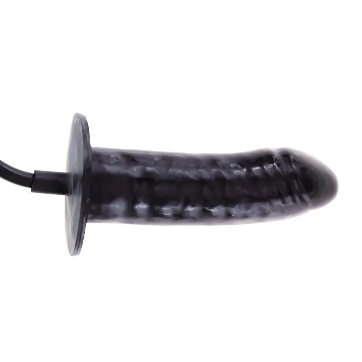 BAILE Bigger Joy Inflatable Penis - Wibrator analny, Czarny, 16 cm
