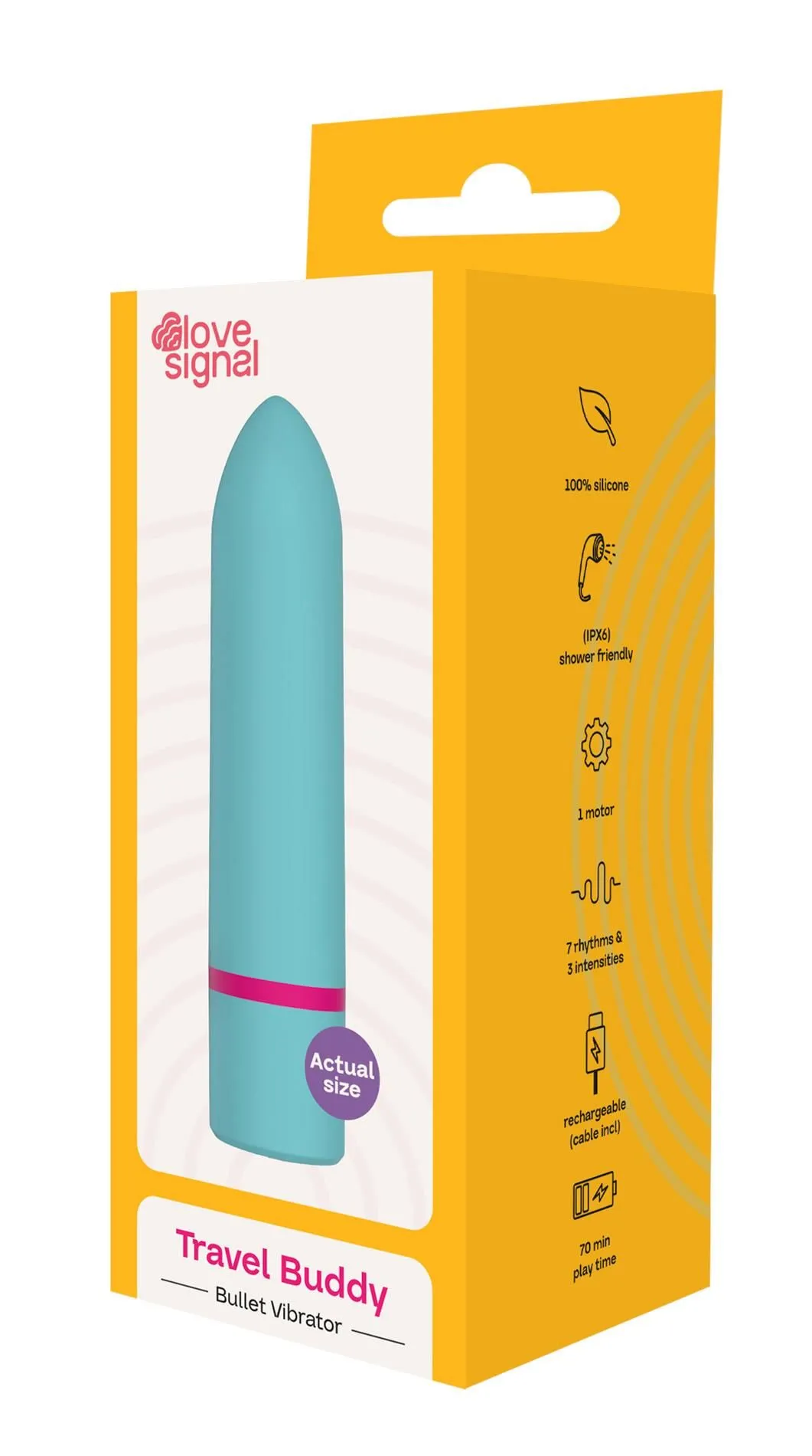Мини-вибратор Dream Toys Travel Buddy, 10 см (бирюзовый)