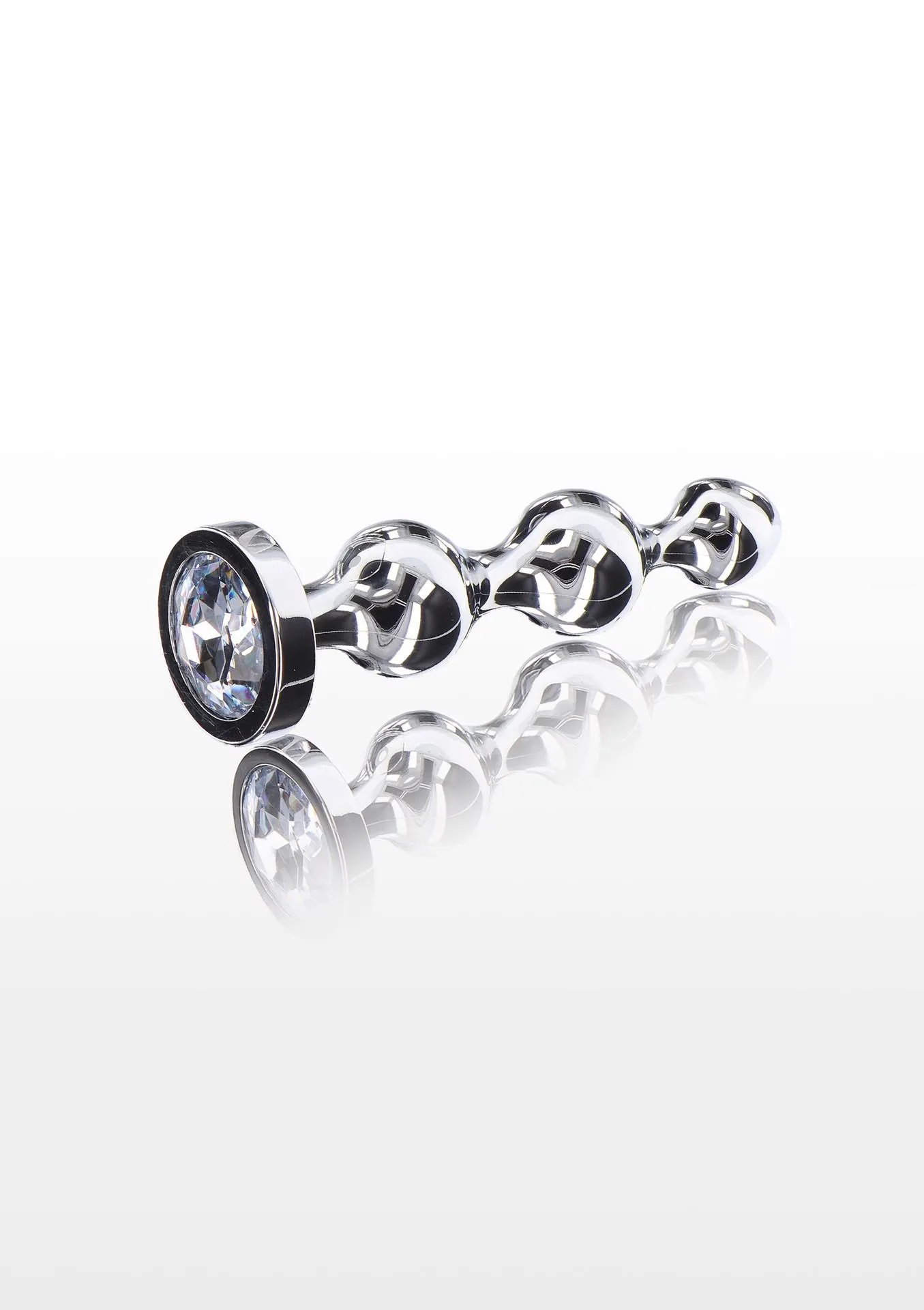 Анальный стимулятор Anal Play Diamond Star Beads M, 11.7 см (серебристый)