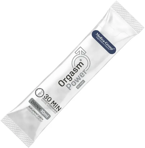Medica Orgasm Power for Men Drink - Stymulant seksualny dla mężczyzn, Przezroczysty, Wiśnia, 10 ml
