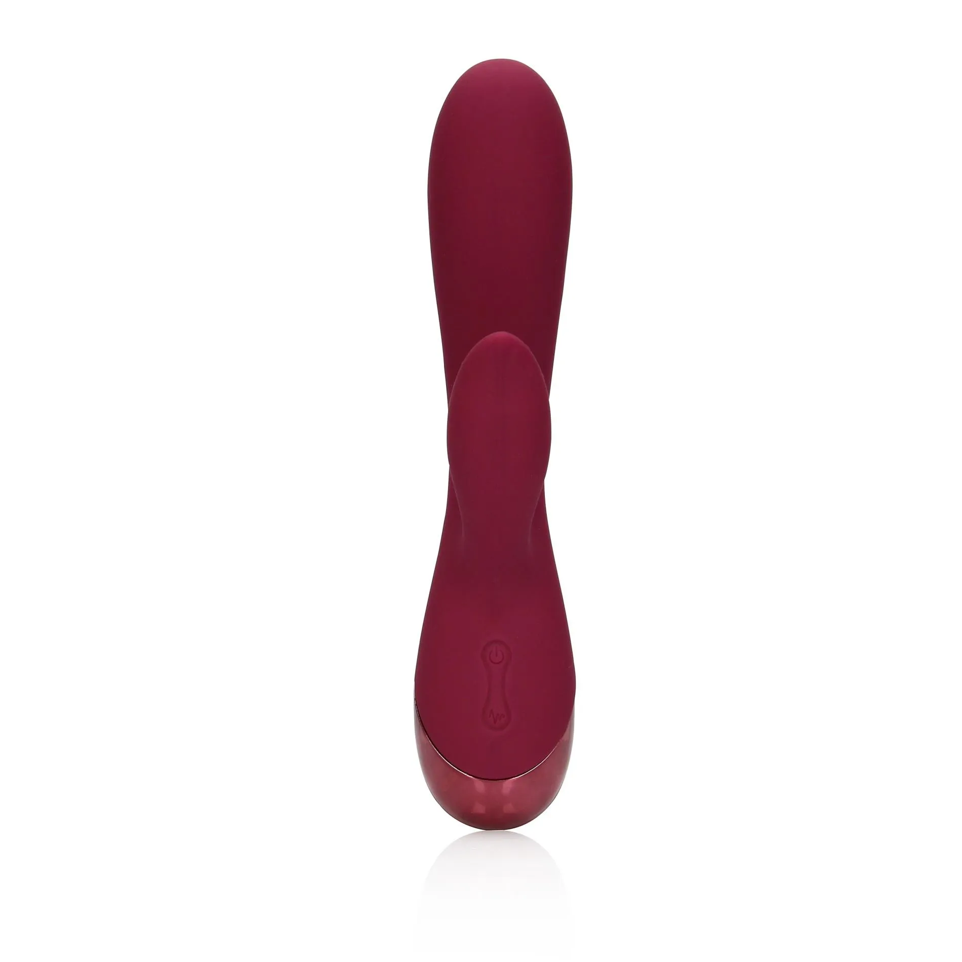 Вібратор-кролик Loveline Smooth Silicone Rabbit, 20 см (вишневий)