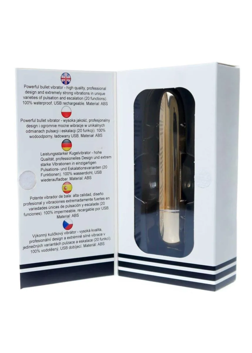 Мини-вибратор B - Series Magic Powerful Bullet, 10 см (золотой)