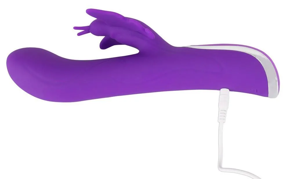 Sweet Smile Rechargeable Rotating - Wibrator królik, Fioletowy, 23 cm