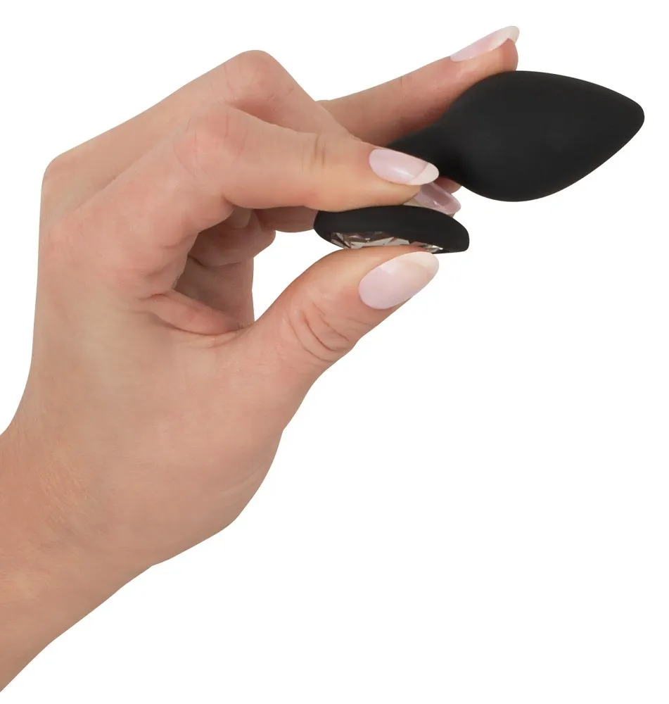 Анальная пробка Silicone Butt Plug, 7.3 см (черный)