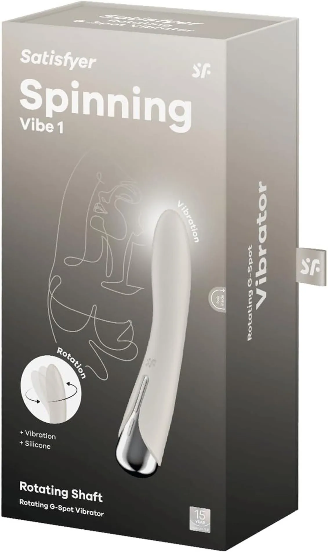 Вібратор Satisfyer Spinning Vibe 1, 17,5 см (білий)