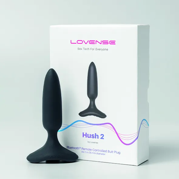 Анальная пробка Lovense Hush 2 XS, 12 см (черный)