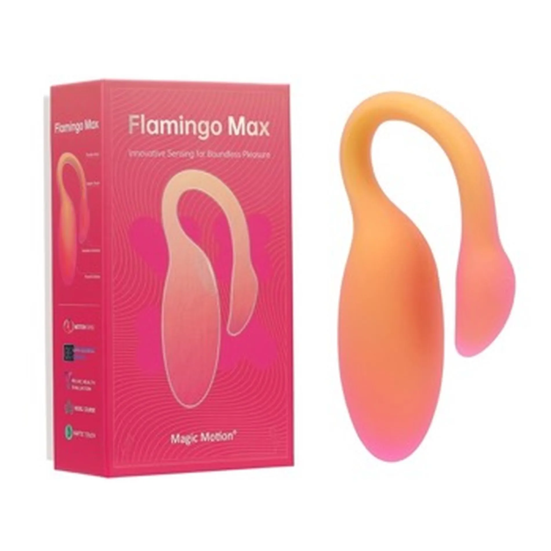 Magic Motion Flamingo Max - Wibrujące jajko, Pomarańczowy, 11 cm