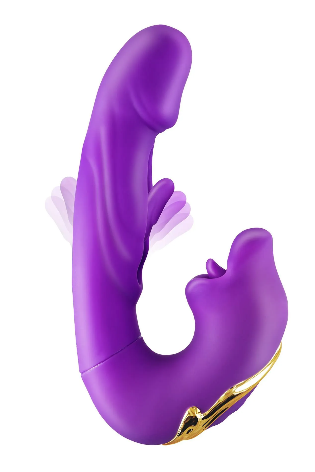YOBA Kissy 3-in-1 Rabbit - Wibrator królik, Fioletowy, 17.6 cm