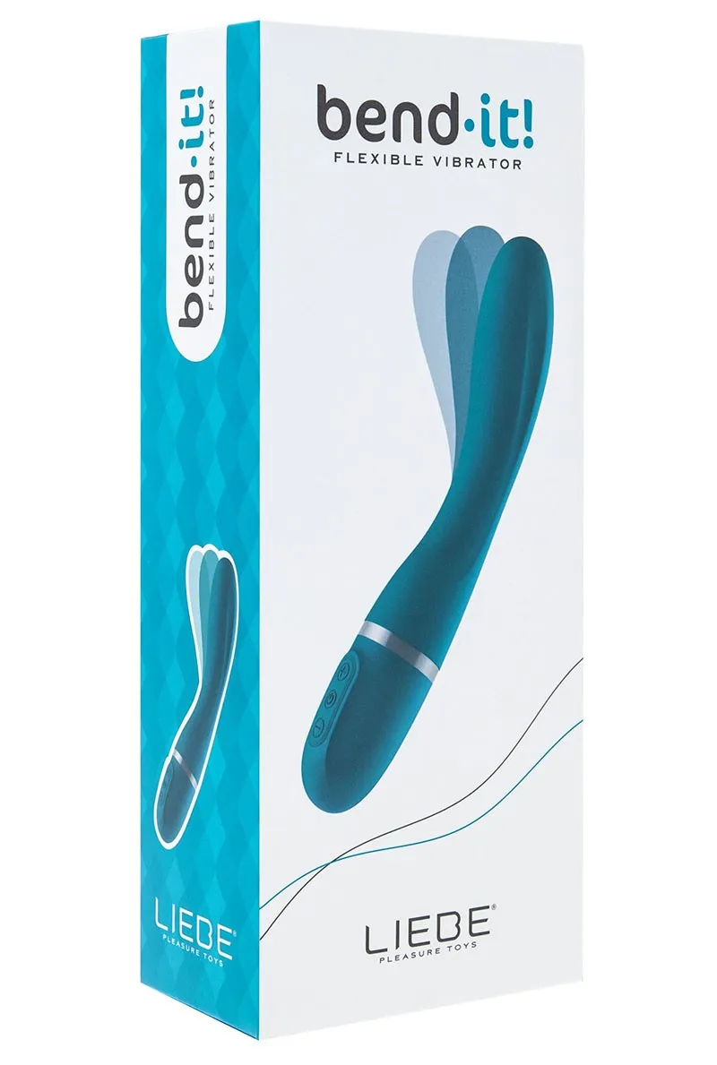 Liebe Pleasure Toys Bend It - Wibrator, Niebieski, 20 cm