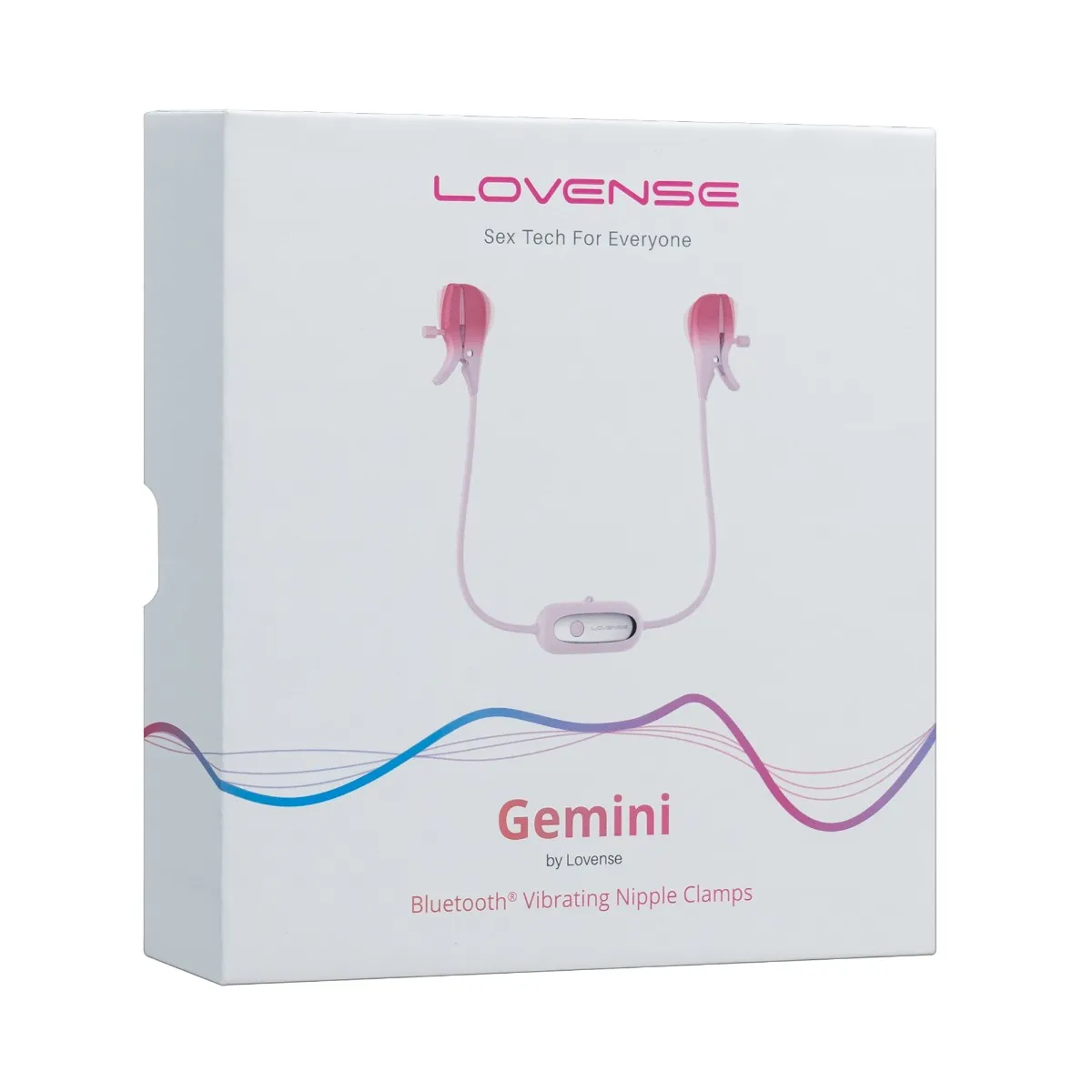 Lovense Gemini - Zaciski na sutki, Różowy, 23, 3 cm