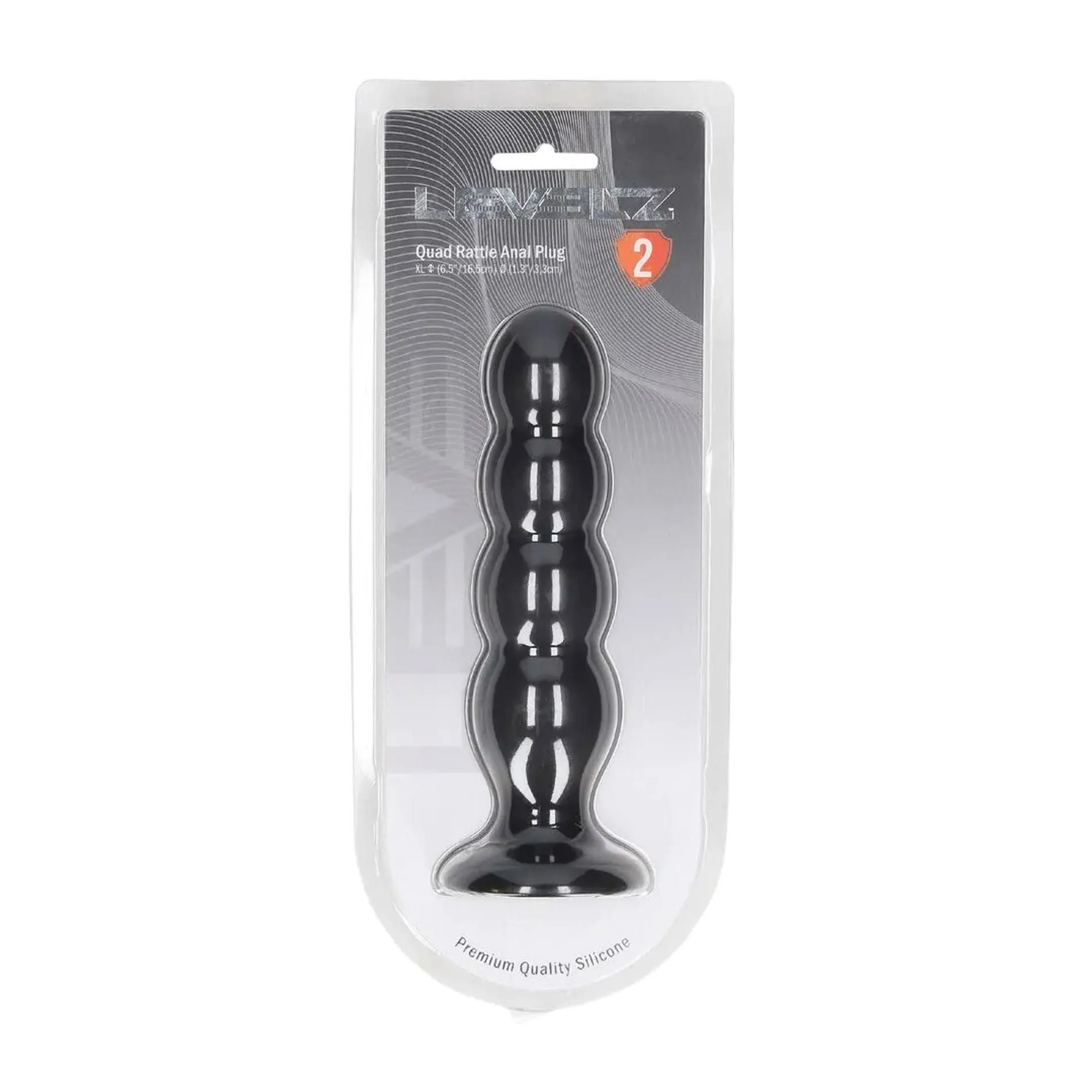 Анальная пробка Levelz Quad Rattle Liquid, 16.5 см (черный)