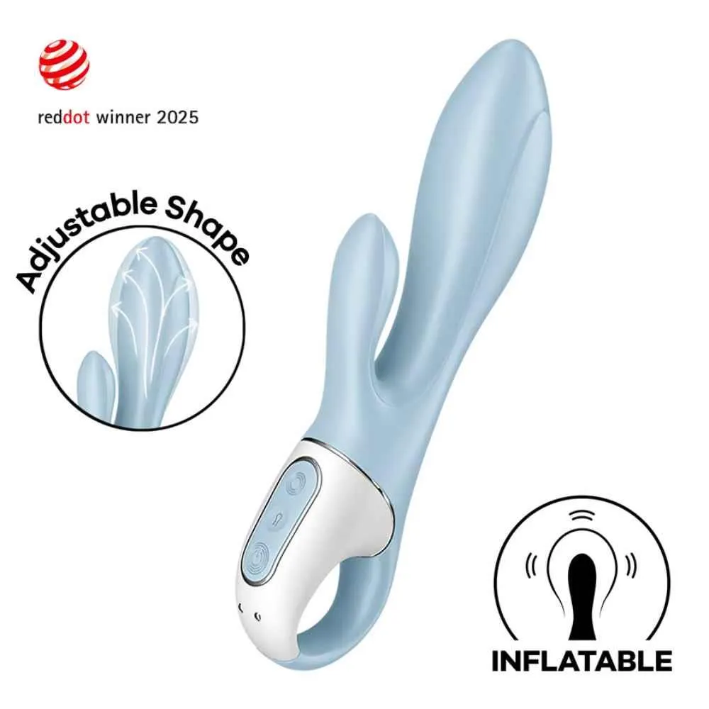 Satisfyer Air Pump Bunny 1 - Wibrator królik, Niebieski, 20 cm