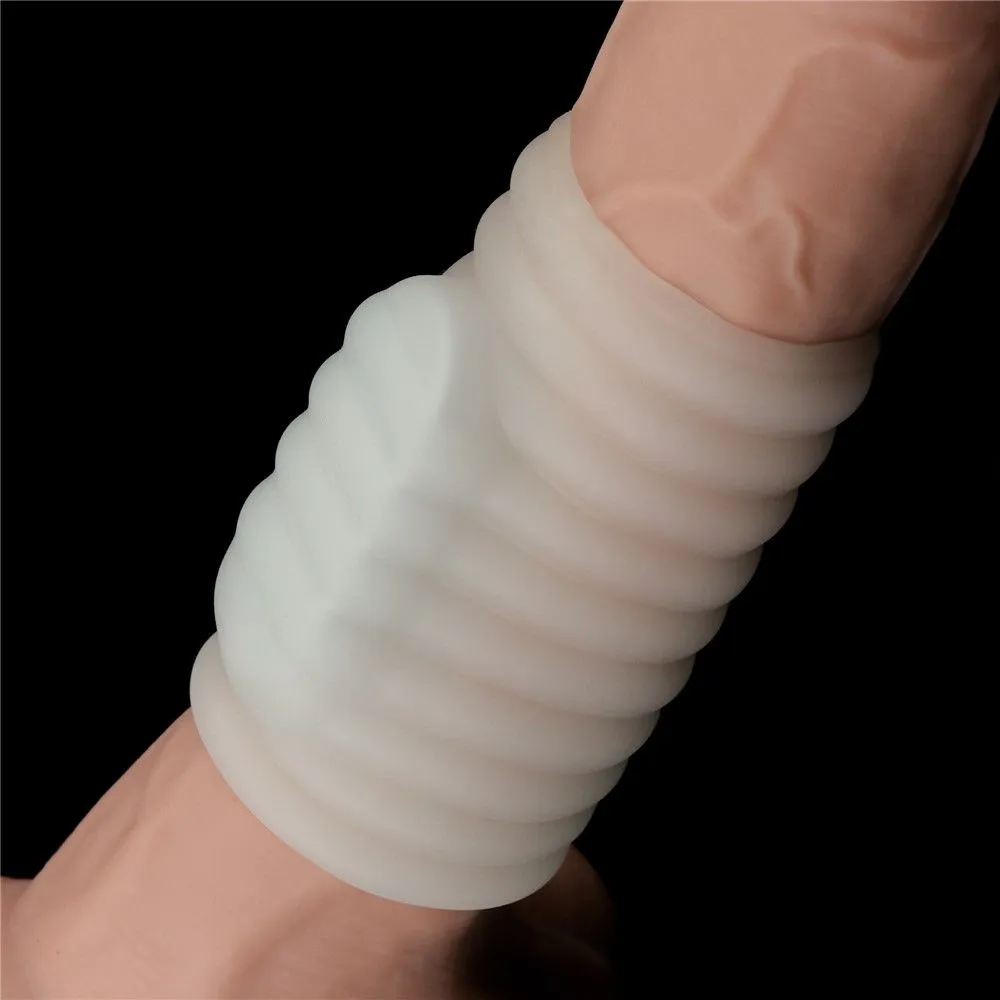 Lovetoy Vibrating Wave Knights Ring - Pierścień erekcyjny, Biały, 10 cm
