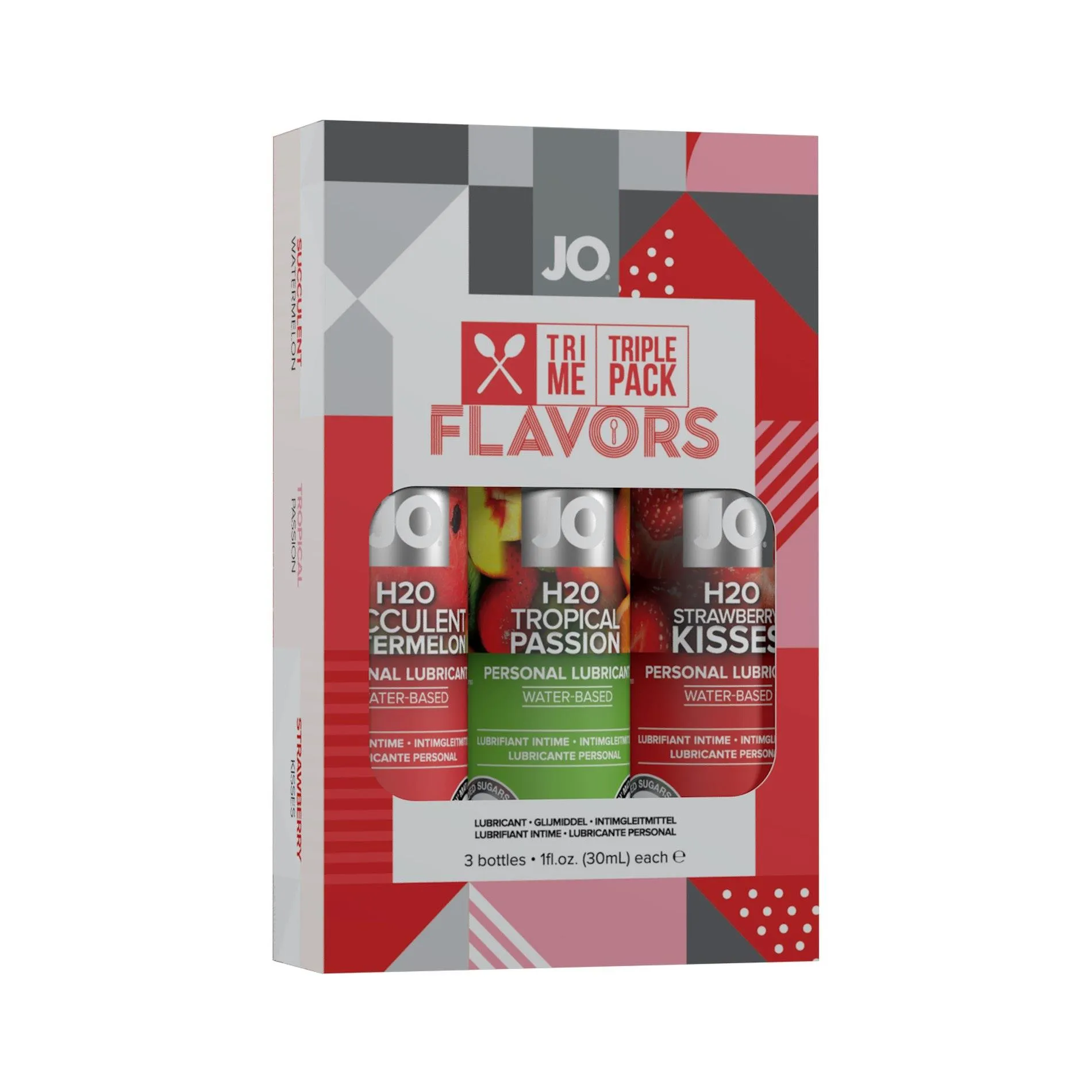 System JO Tri Me Flavors - Lubrykant, Truskawka, 90 ml