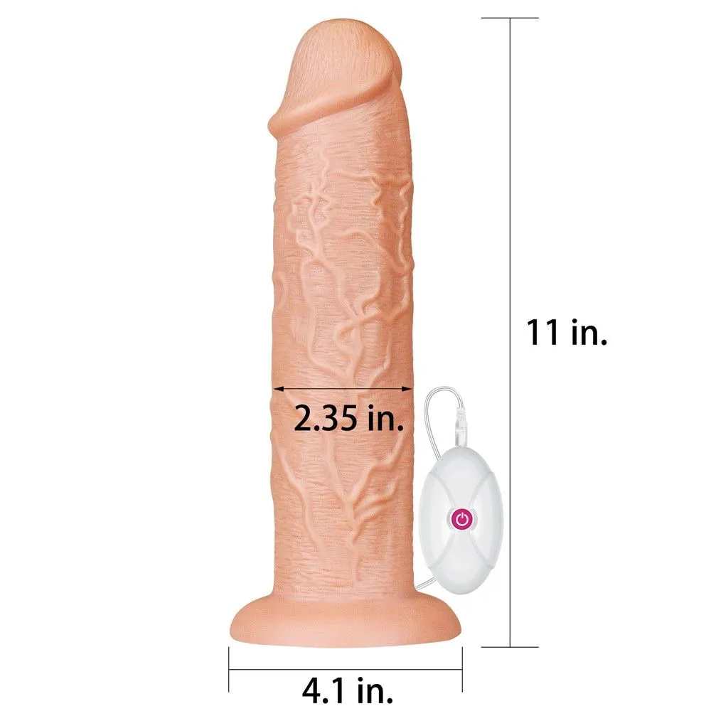 Реалістичний вібратор LoveToy, 28 см (тілесний)