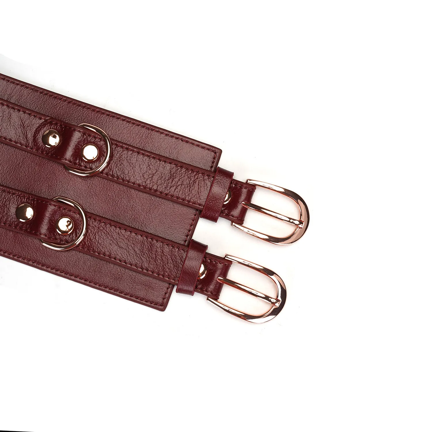 Liebe Seele Wine Red Waist Belt - Pasek do bondage, Bordоwy, S