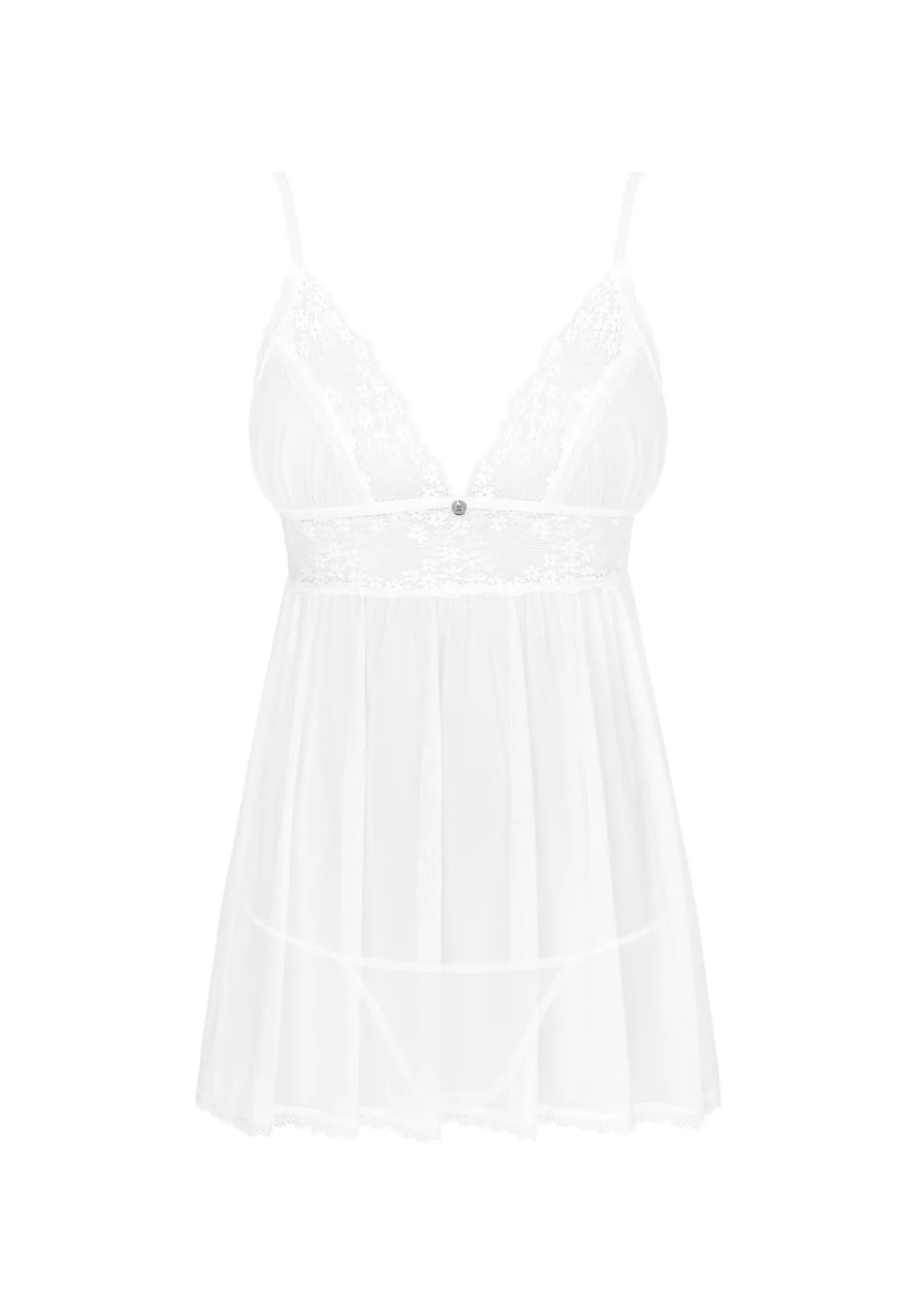 Obsessive Heavenlly - Seksowna koronkowa babydoll, XS/S