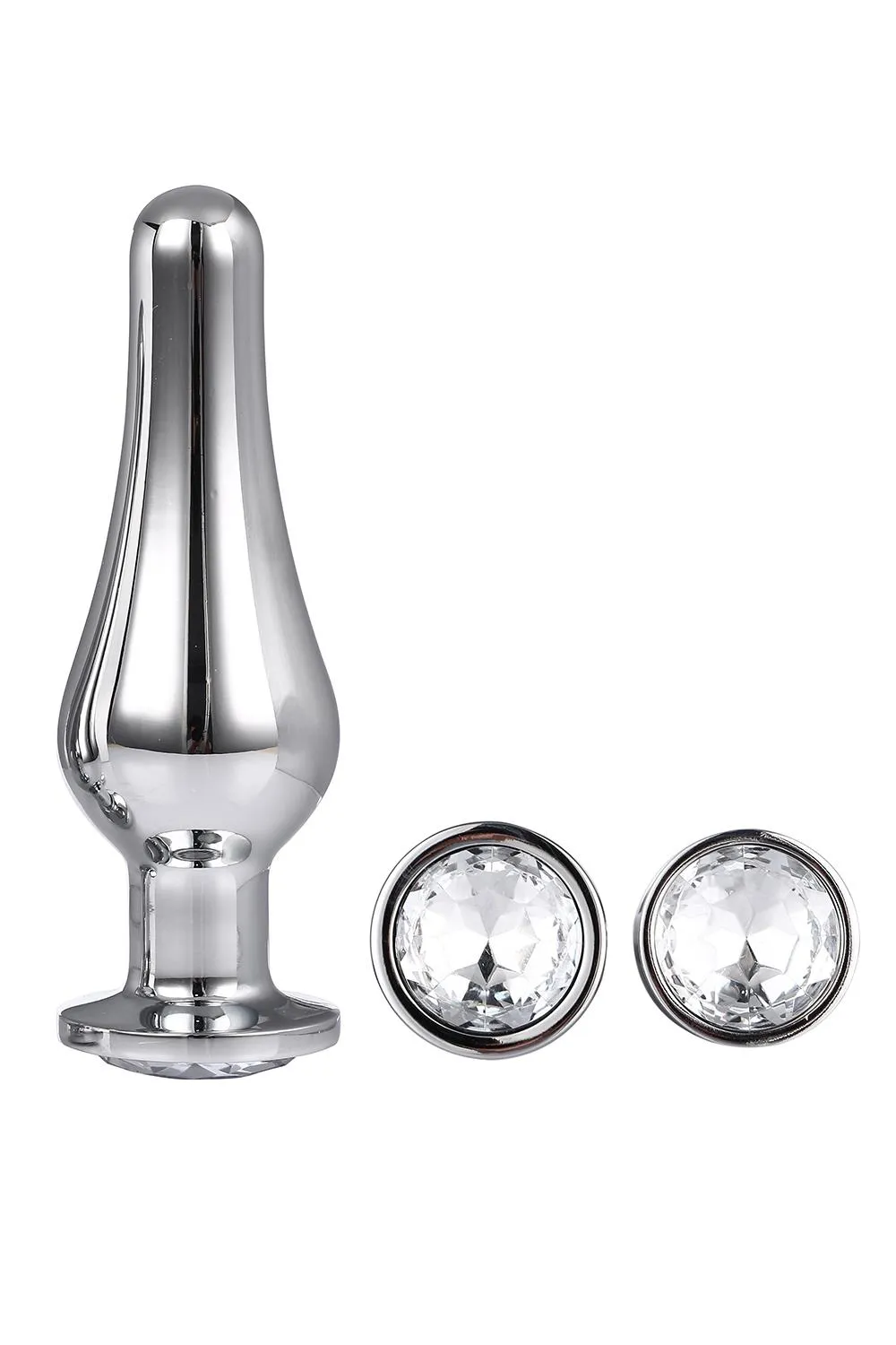 Анальна пробка Gleaming Love Pleasure Plug Set, 3 шт (сріблястий)