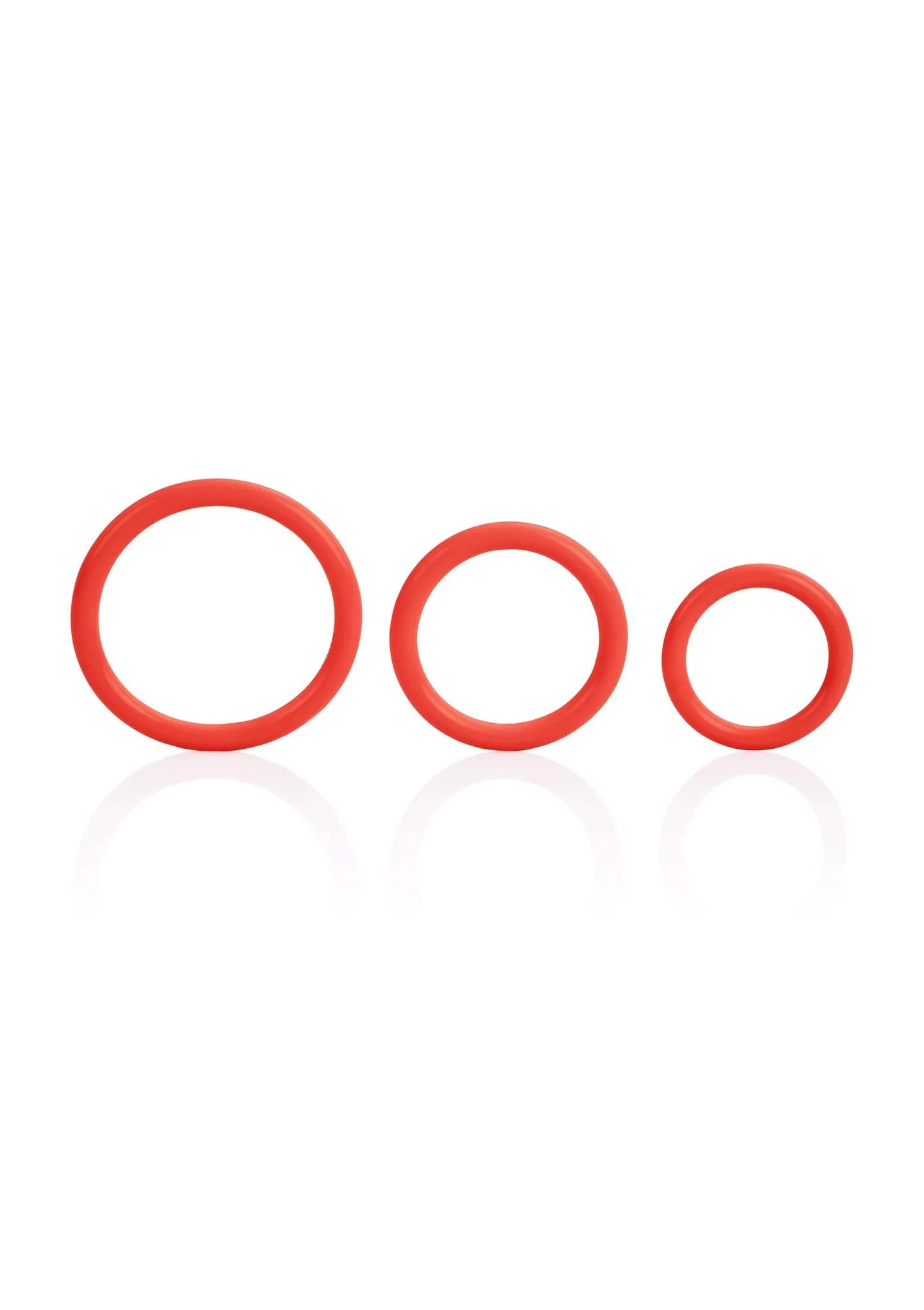 Эрекционное кольцо Calexotics Tri-Rings, 3 шт (красный)