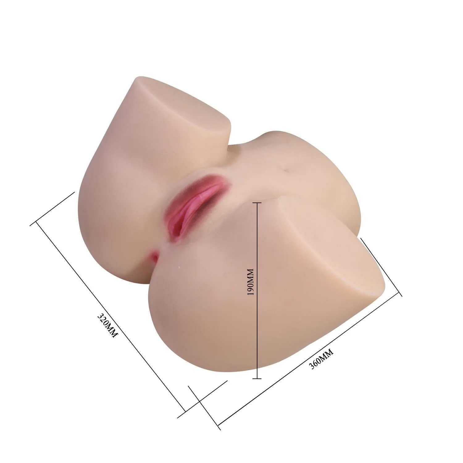 Crazy Bull Liora - Masturbator z wibracją, W kolorze cielistym, 36 cm