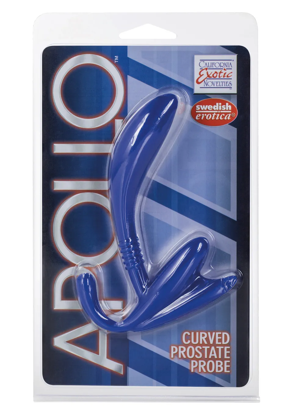 CalExotics Curved Prostate Probe - Stymulator prostaty, Niebieski, 11, 5 cm