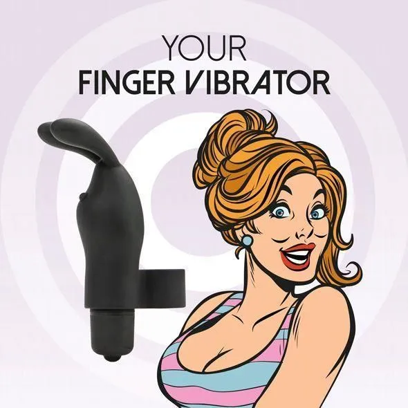 Вібратор на палець FeelzToys Magic Finger, 10 см (чорний)