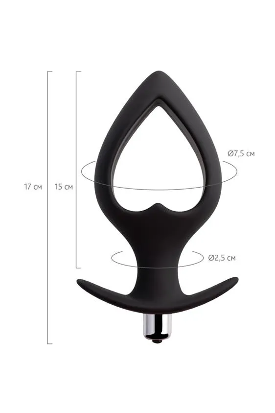 Анальная пробка Toyfa Popo Pleasure Cordis L Vibro, 15 см (черный)