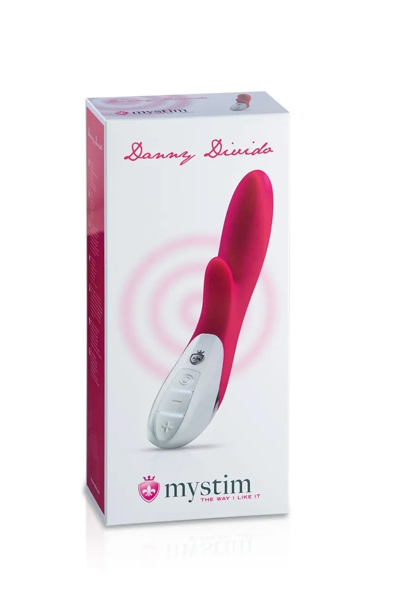MyStim Danny Divido - Wibrator królik, Crimson, 27 cm
