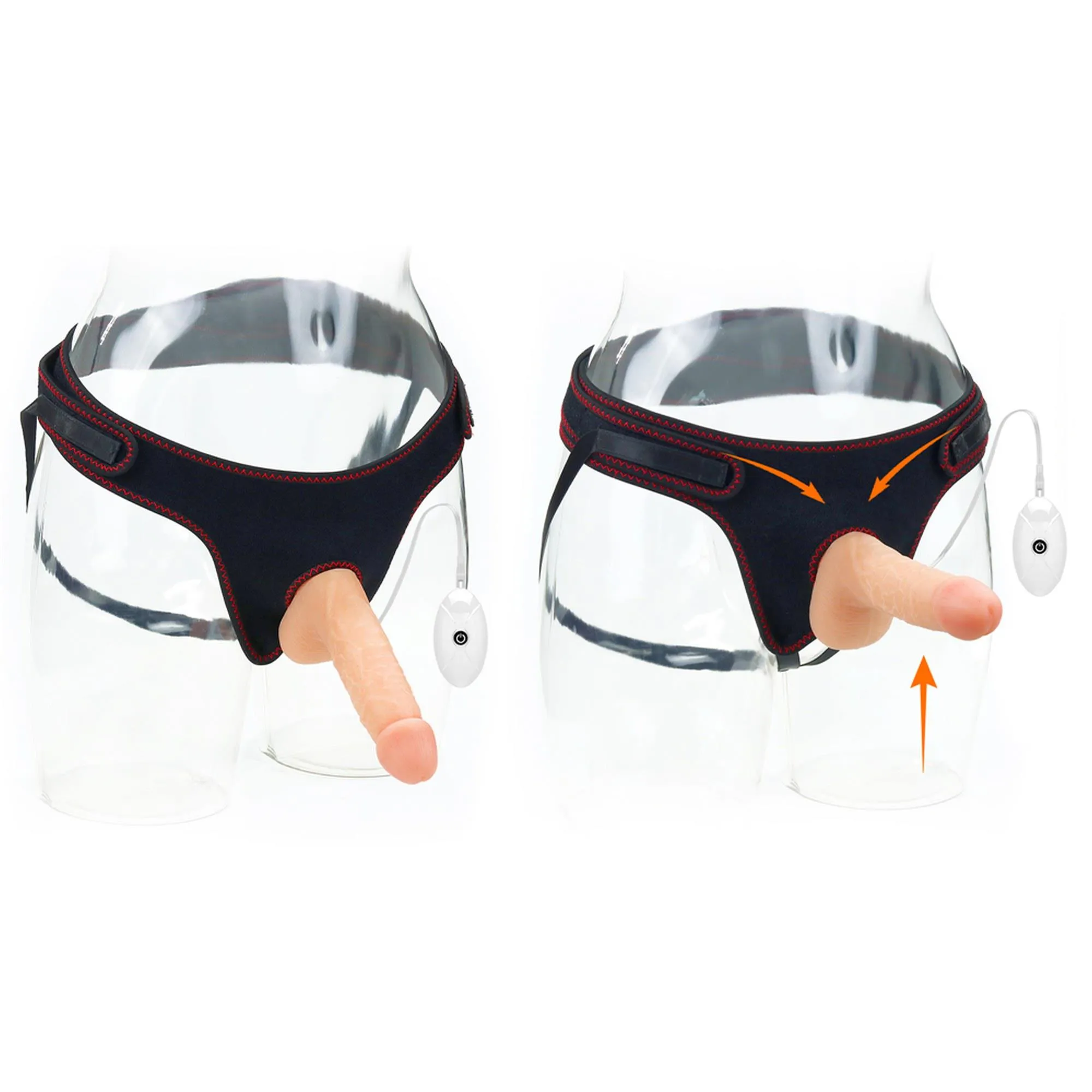 Страпон Lovetoy Vibrating Easy Strapon Set 7.0, 17.8 см (чорний)