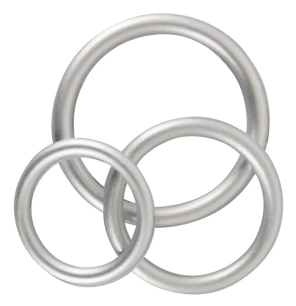 Набор эрекционных колец Metallic Cock Ring Set, 3 шт (серебристый)