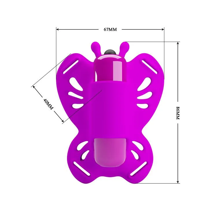 Клиторальный стимулятор Pretty Love Clitoral Massager Butterfly, 8,6 см (фиолетовый)