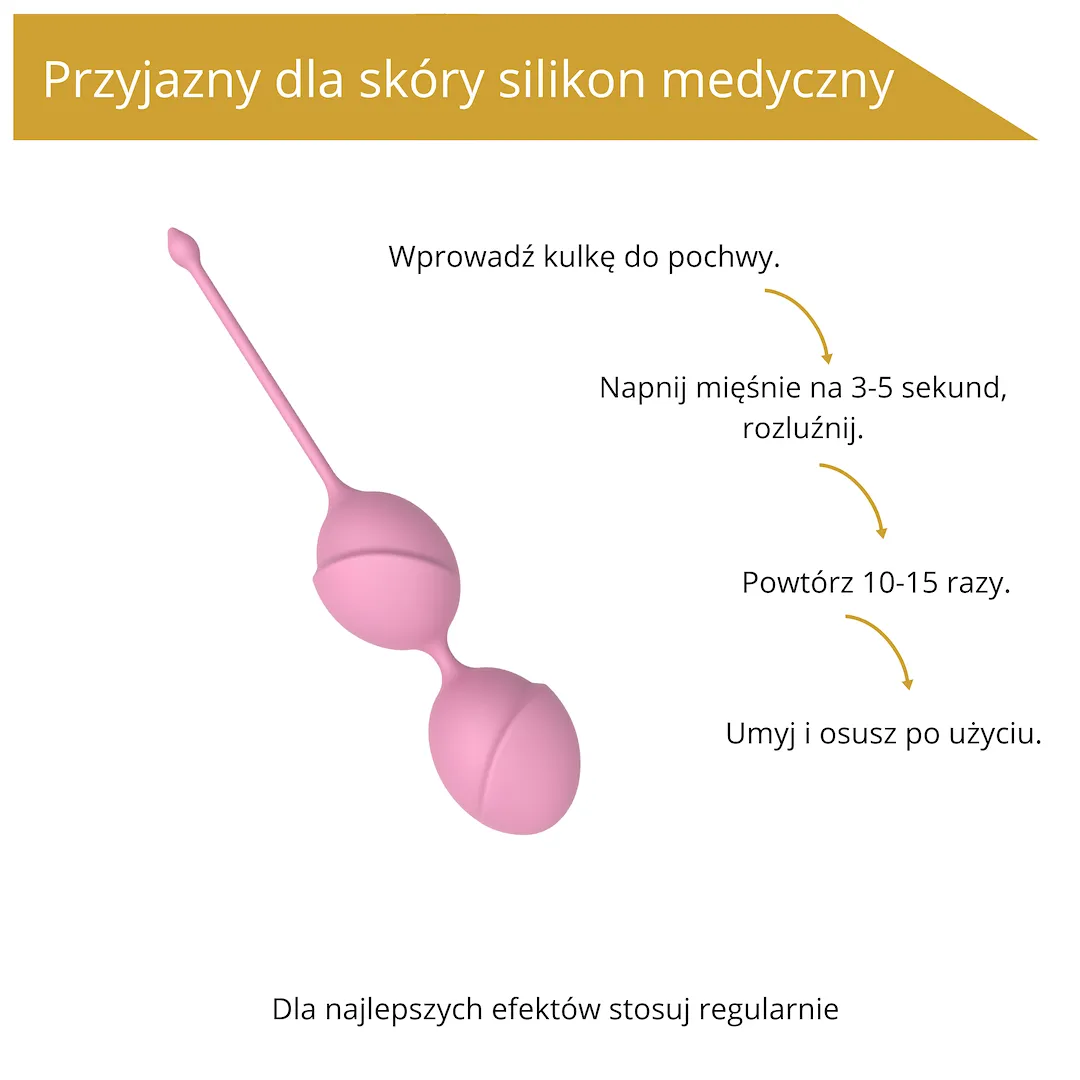 Вагинальные шарики Erospace Sweet Play A11, 19,6 см (розовый)