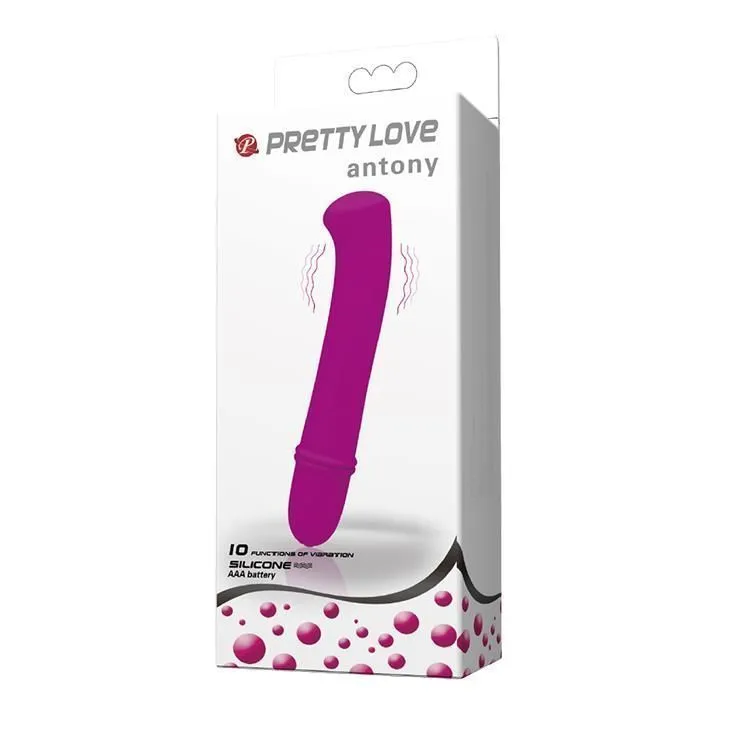 Вібратор для точки G Pretty Love Antony, 12 см (фіолетовий)