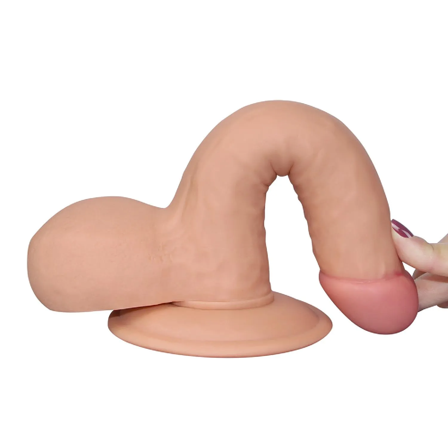 Реалистичный фаллоимитатор The Ultra Soft Dude 7.5", 18 см (телесный)