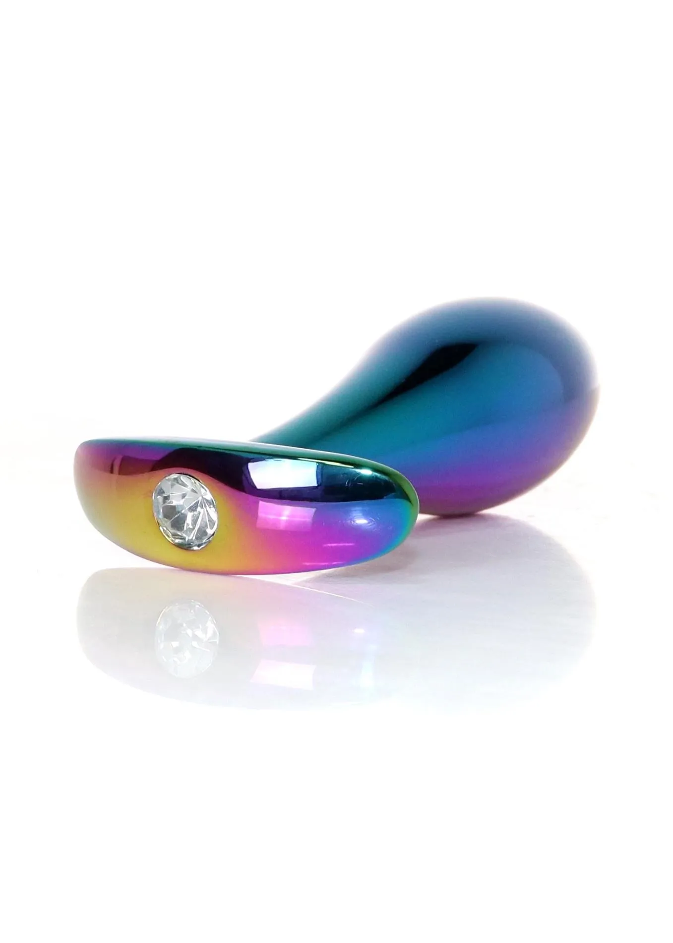 Анальна пробка Jewellery Multicolour Plug Clear L, 10.5 см (мульті)