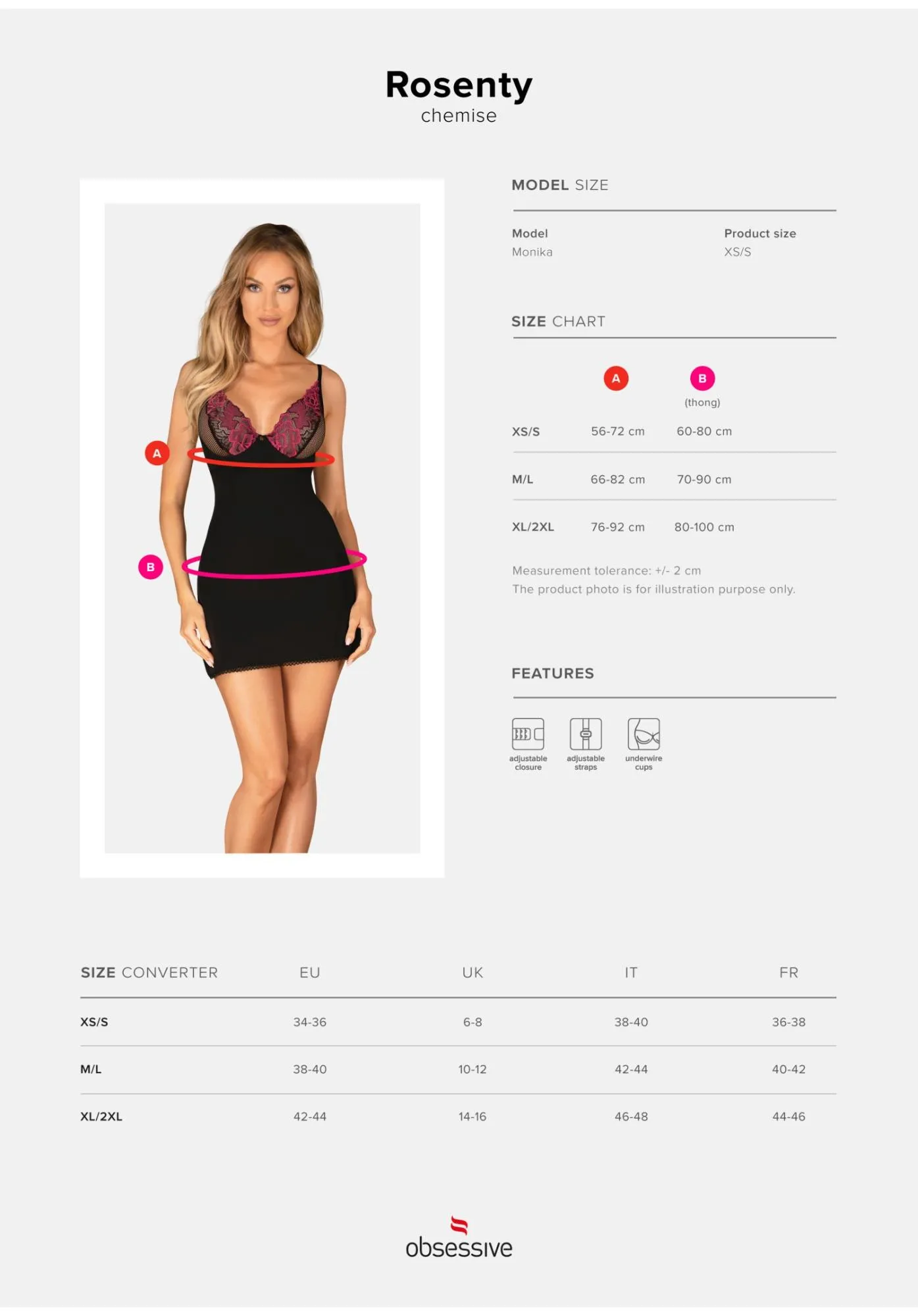 Obsessive Rosenty - Koszula nocna, M/L