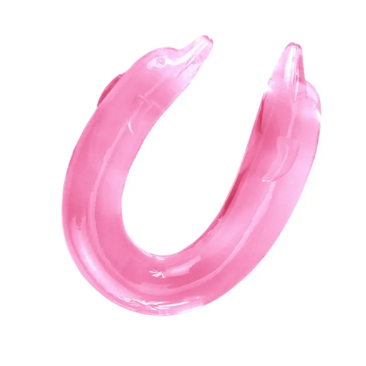 BAILE Double Dolphin - Dwustronny dildo B, Różowy, 30.5 cm