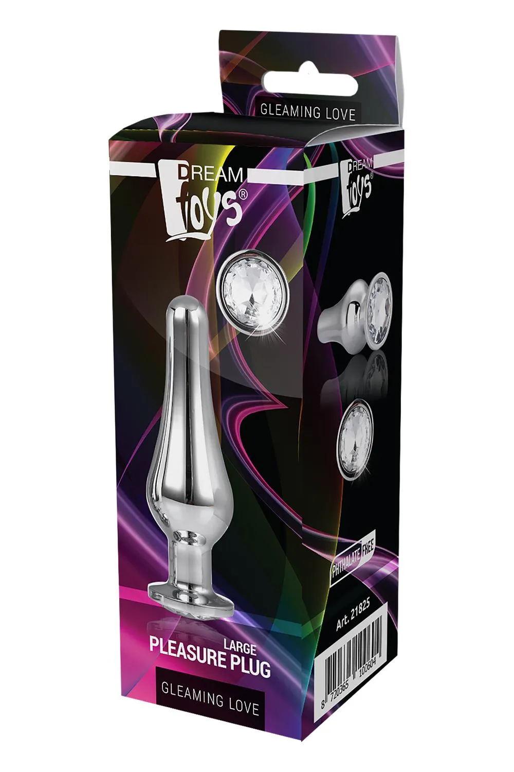 Анальная пробка Gleaming Love Pleasure Plug L, 12.7 см (серебристый)
