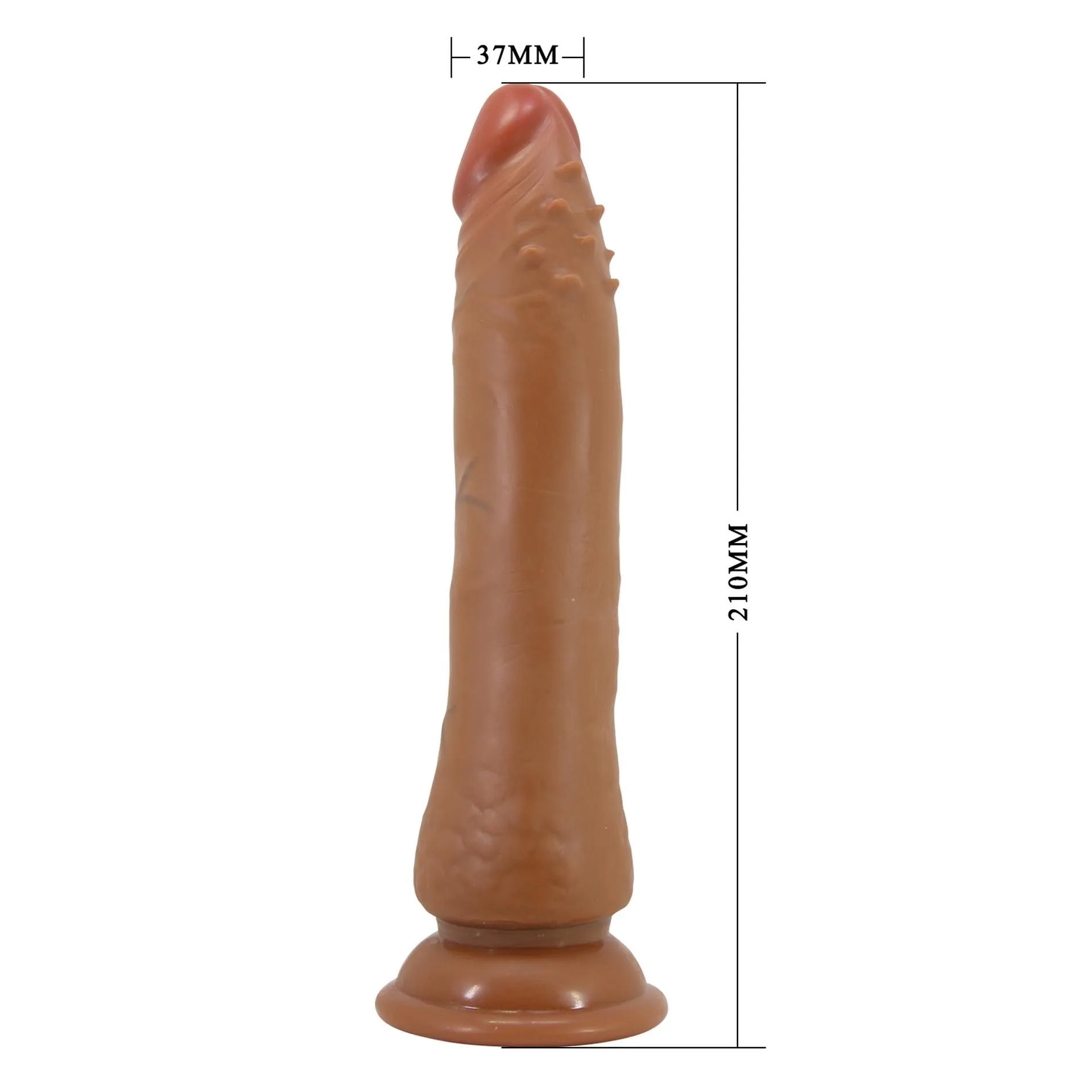Фаллоимитатор Baile Barbara 8.3", 21 см (коричневый)