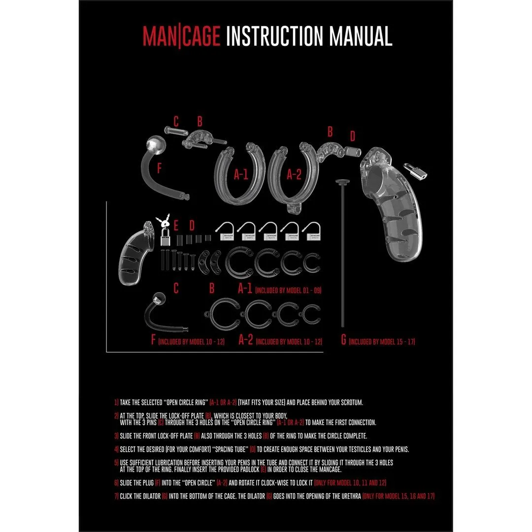 Пояс верности ManCage Model 16 (прозрачный)