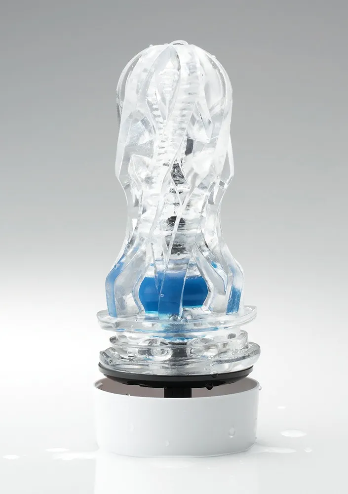 Tenga Aero Cobalt Ring - Masturbator, Przezroczysty, 17 cm