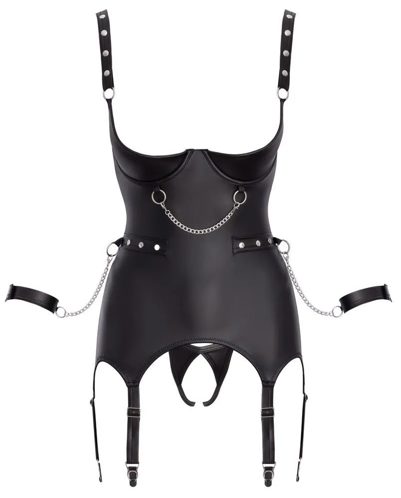 Комплект Cottelli Bondage Basque, S (черный)