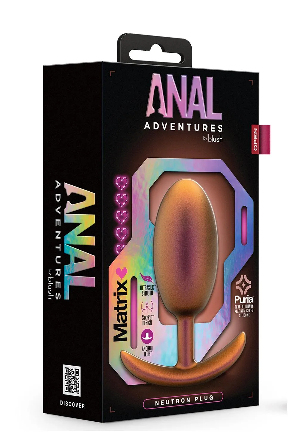 Анальна пробка Anal Adventures Matrix Neutron Plug, 10.2 см (помаранчевий)