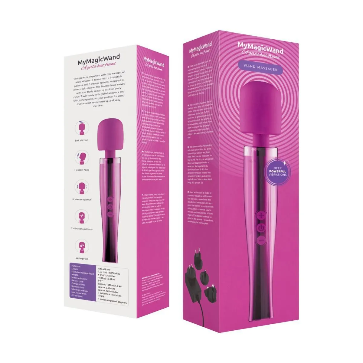 Вибромассажер EasyToys MyMagicWand, 33 см (розовый)