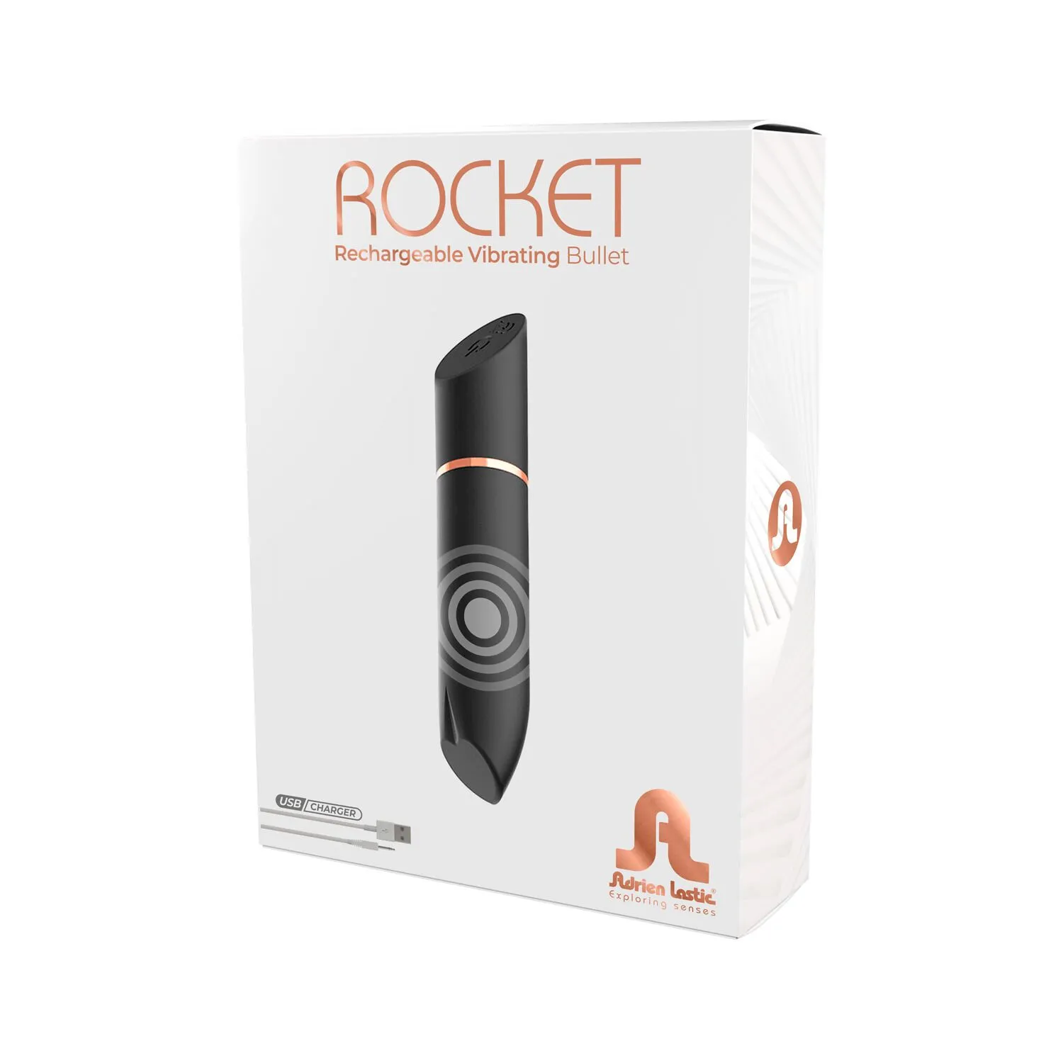 Мини-вибратор Adrien Lastic Rocket, 9 см (черный)
