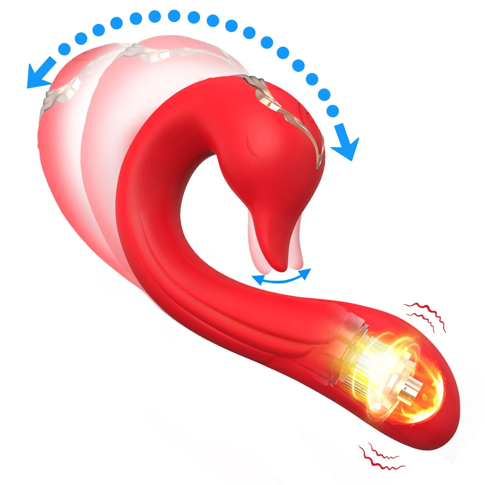 Вибратор B - Series Joy Swan Red, 16.2 см (красный)