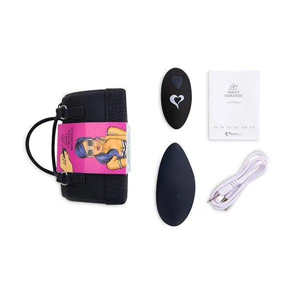 Вибратор в трусики FeelzToys Panty Vibe, 10 см (черный)