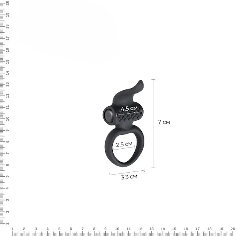 Эрекционное кольцо Adrien Lastic Ring-AD.Lingus, 7 см (черный)