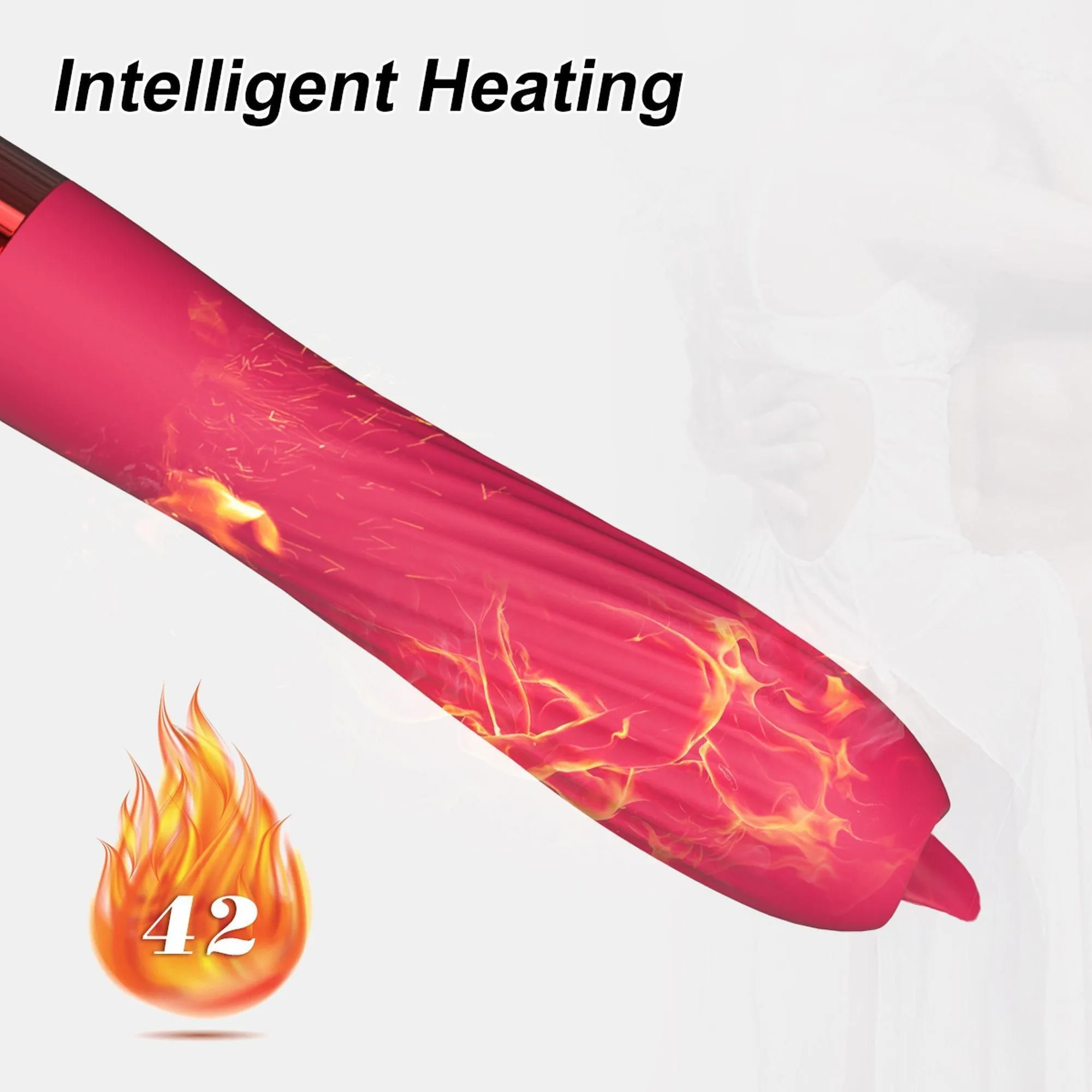 Вибратор B - Series Fox Heating, 18 см (красный)