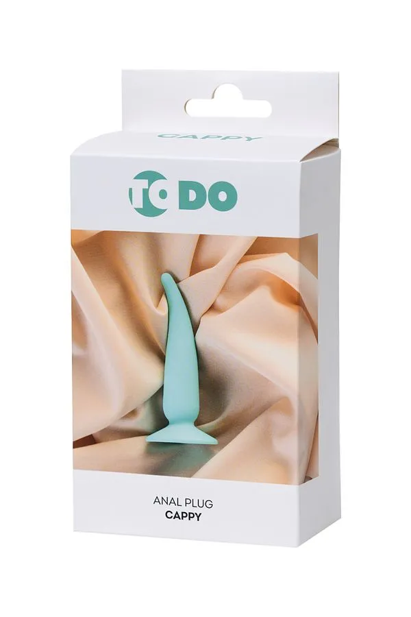 Анальная пробка ToDo  Anal Plug Cappy, 12.5 см (бирюзовый)